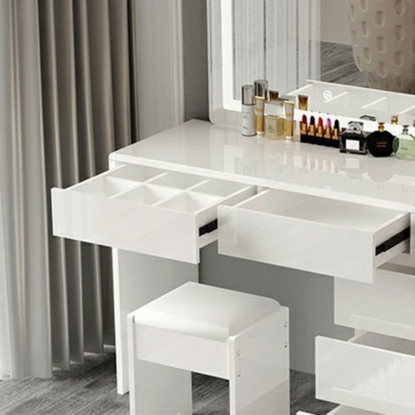 Compact White Vanity Set drawer