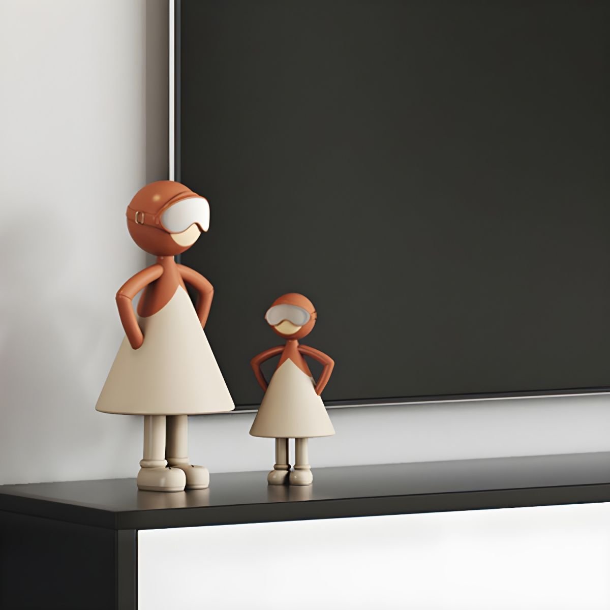 Close-up of the Bi Color Buffer Storage Stand drawers, featuring hidden handles and silent soft-close rails on an E0 wood base.