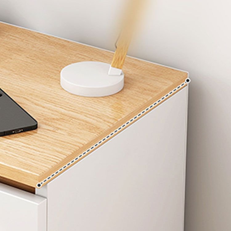 Versatile Small Nightstand with wood-white contrast.