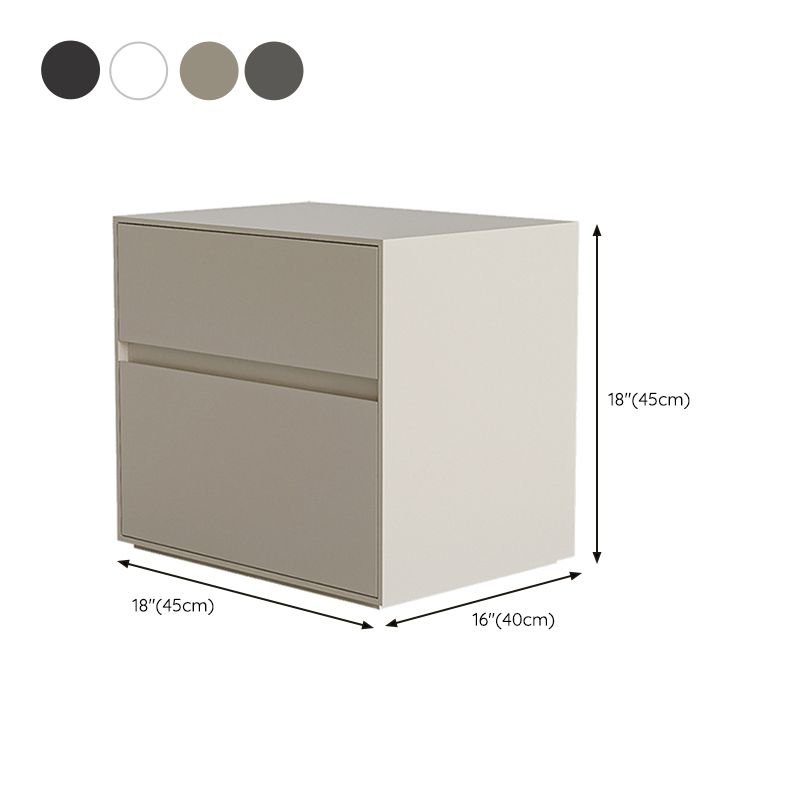 Elegant White Nightstand with a smooth cream finish.