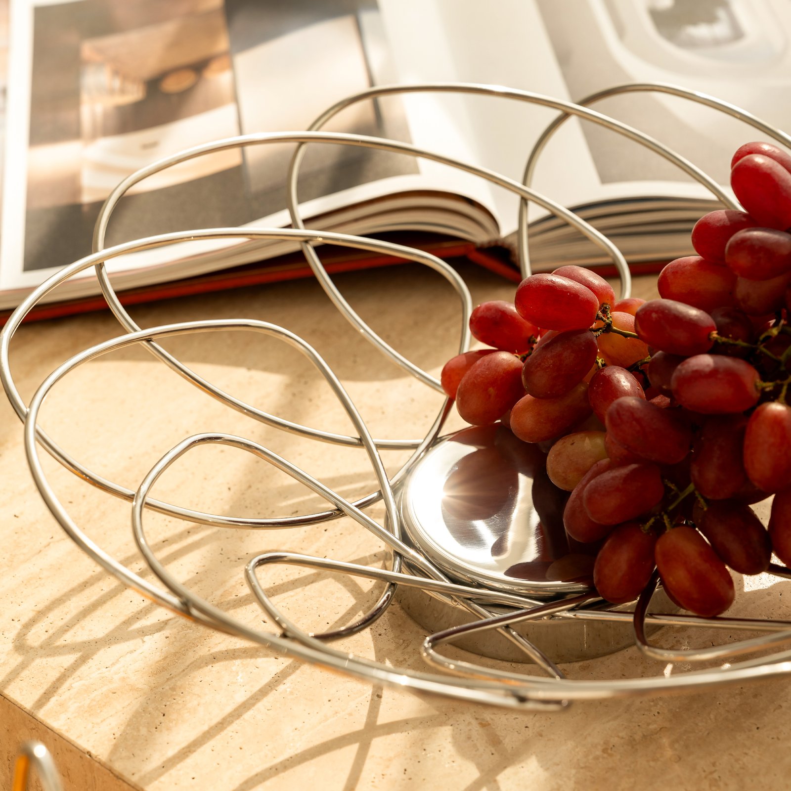 Mirror-polished Steel Bud Basket SS-63 for high-end minimalist kitchen styling