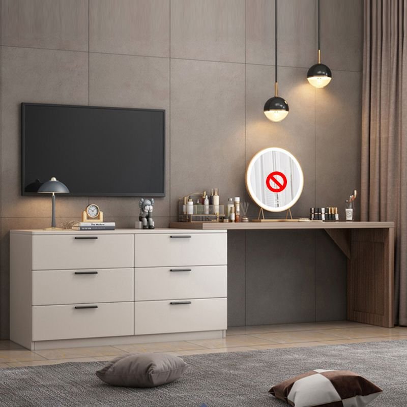 Achromatic Swivel Vanity JX-MV-010 modern gray plywood makeup table with smart storage and swivel feature by Apexerahomelife